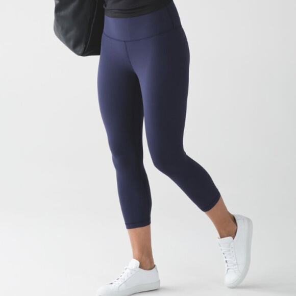 Lululemon Align Crop 19" Deep Indigo Blue Size 6 - Picture 1 of 7